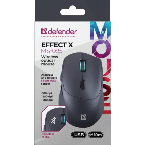 Мышь Defender Effect X MS-095 черный