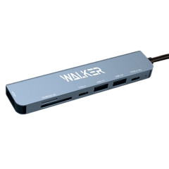 Коммутатор USB 2.0 WALKER WHUB-71 серый