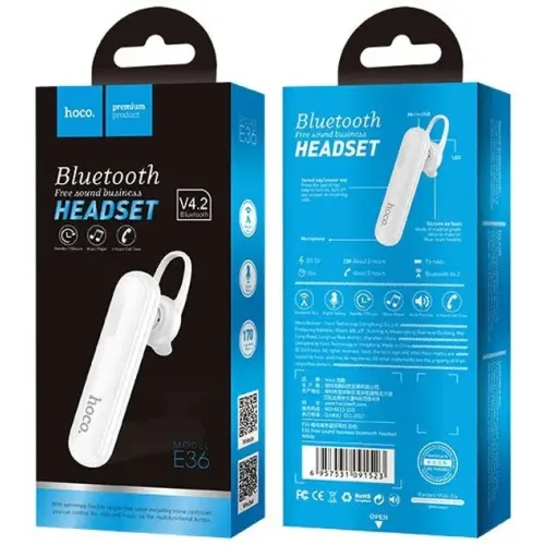 Гарнитура Bluetooth HOCO E36 white