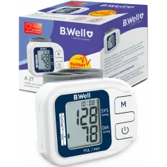 Тонометр автоматический B.Well A-27, на запястье, белый/синий