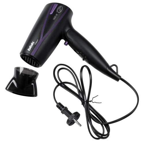 Фен BBK BHD1608i черный/фиолетовый