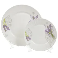 Набор столовый NN Лаванда 1/2, стеклокерамика, 19 пр. (7131н-19)(495891)