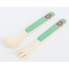 Набор столовый детский бамбук. КРОШКА Я «Мельница», 5 пр. (тарелка, миска, стакан, приборы)(4770806)