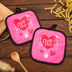 Прихватка Этель LoveLife Love, текстиль, 17х17 см, 2 шт. (4485844)