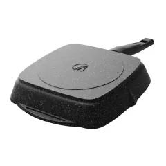 Сковорода-гриль МЕЧТА Гранит black, 26 см (66802) квадратная