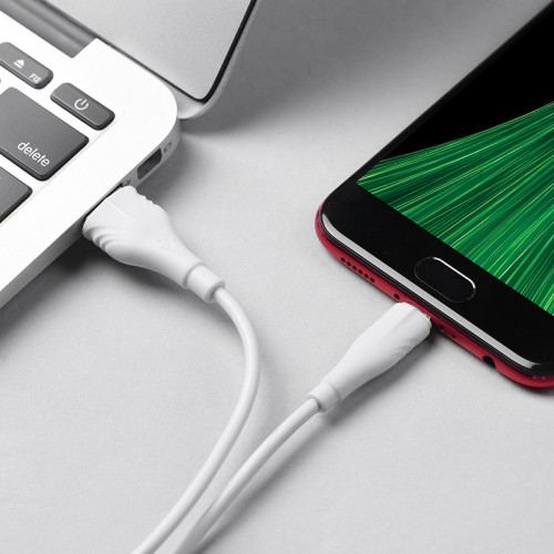 Кабель USB 2.0 A вилка - microUSB 2 м Borofone BX18 (White) R122958