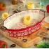Форма для выпечки керамика Спектр Ветви на красном, фигурная, 39.7х25.2х7.7 см (Y6-10303)(462731)