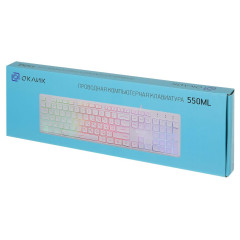 Клавиатура Oklick 550ML белый USB (*5)