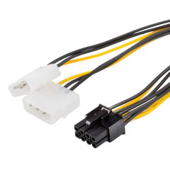 Переходник Molex - Molex 4pin/PCI-E 8-pin, 0.15 м