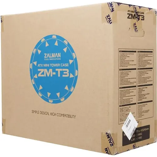 Корпус Zalman ZM-T3 черный без БП 