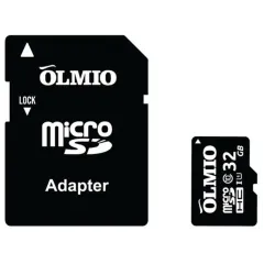 Карта micro-SD 32 GB Olmio Class 10 UHS-I + адаптер