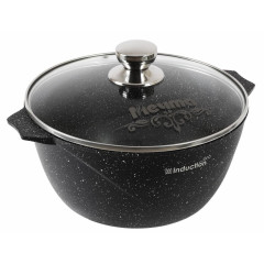 Кастрюля Мечта Гранит black Induction, алюм., индукция, 3 л., с крышкой (43802И)