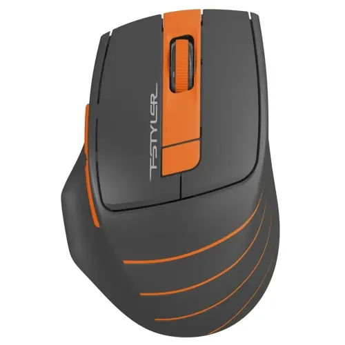 Мышь A4 Fstyler FG30S серый/оранжевый оптическая (2000dpi) беспроводная USB (*7)