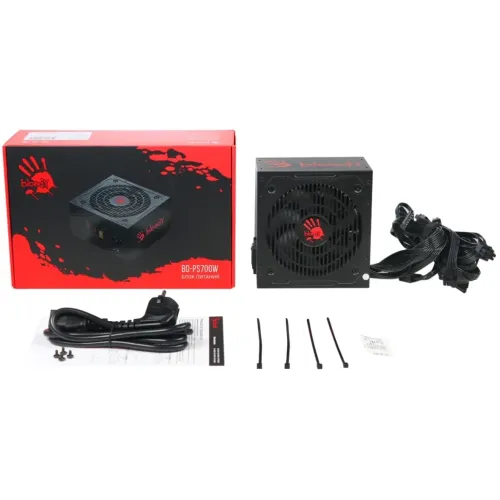 Блок питания Bloody 700W BD-PS700W ATX 80 PLUS WHITE (20+4pin) APFC 120mm fan 6xSATA RTL