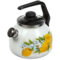 Чайник со свистком Сибирские товары, Лимоны, эмаль, 3 л. (С2717.3)(426271)