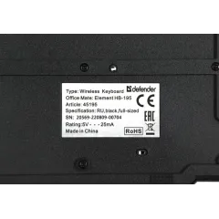 Клавиатура Defender Element HB-195 черный (*7)