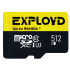 Карта micro-SD 512 GB EXPLOYD Class 10 UHS-1 Premium (U3) [HS-1-ElU3 w)