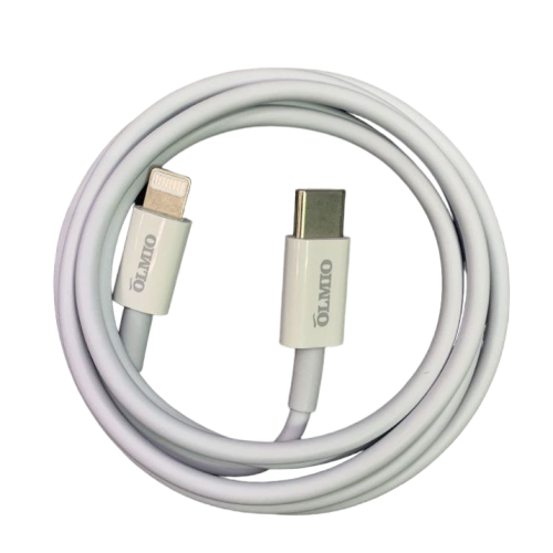 Кабель USB 3.1 Type C - 8pin 1 м 3A 30W Olmio белый