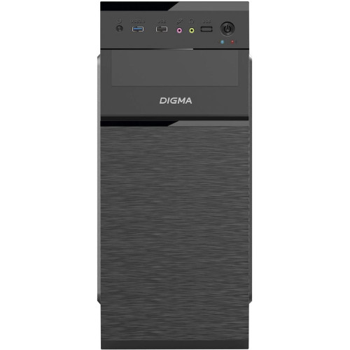 Корпус Digma DC-ATX101-U2 черный без БП ATX 1x80mm 2x120mm 2xUSB2.0 audio