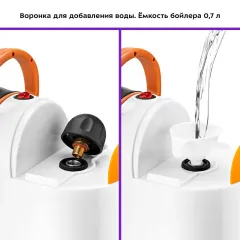 Парогенератор Kitfort КТ-9126 белый/оранжевый