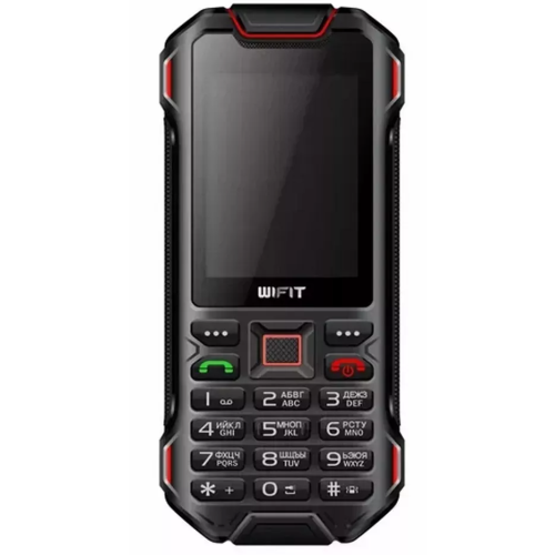 Сотовый телефон Wifit IP 68 WIRUG F1 черный-красный