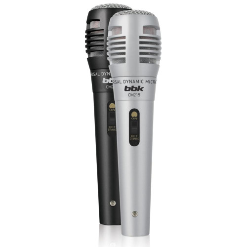 Микрофон вокальный BBK CM-215 (пара:сер/черн)