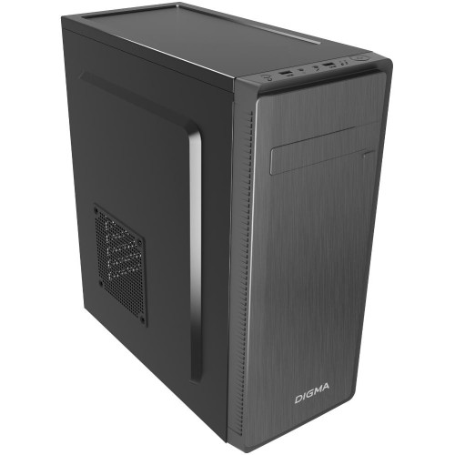 Корпус Digma DC-ATX100-U2 черный без БП ATX 1x80mm 2x120mm 2xUSB2.0 audio