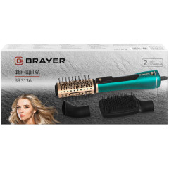 Фен-расческа BRAYER BR3136 зеленый