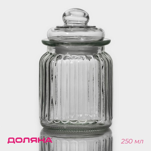 Банка для хранения продуктов Доляна Лада, 250 мл, 7,5×12 см (1049791)