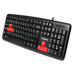 Клавиатура NAKATOMI KN-02U черный-красный