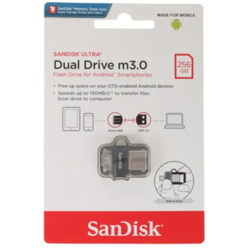 Карта USB3.0 256 GB Sandisk SDDD3-256G-G46 черный