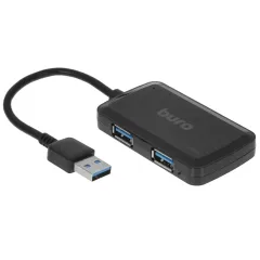 Коммутатор USB 3.0 Buro BU-HUB4-U3.0-S 4порт. черный