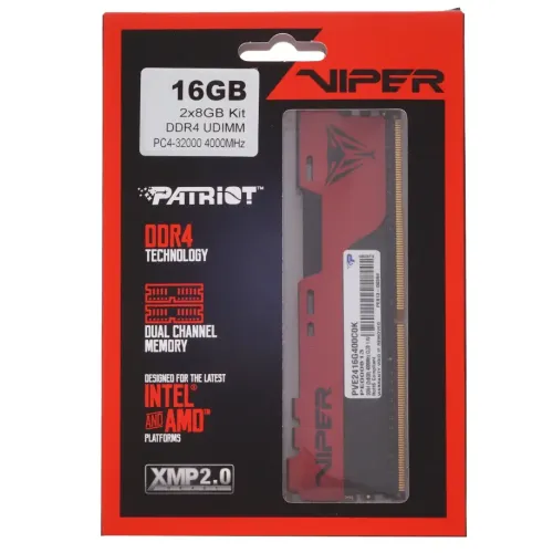 Память DDR4 16384Mb 4000MHz Patriot PVE2416G400C0 Viper Elite II RTL Gaming 1х16Gb 