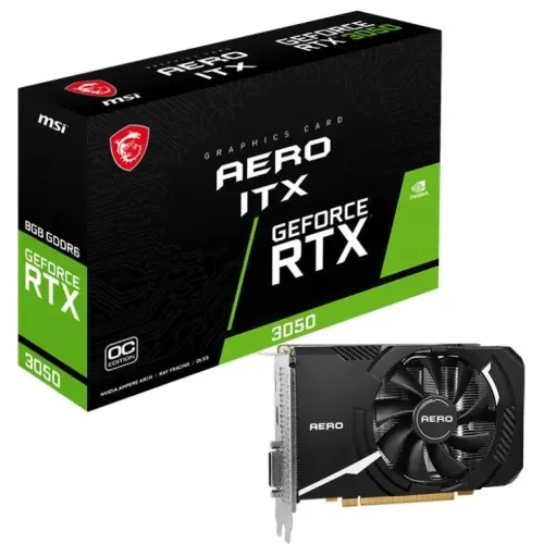 Видеокарта MSI PCI-E 4.0 RTX 3050 AERO ITX 8G OCV2
