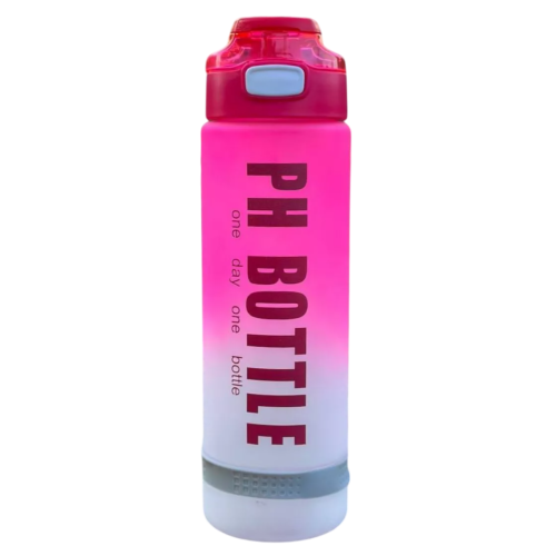 Бутылка для воды спортивная PH BOTTLE, бело-розовая, 1000 мл.