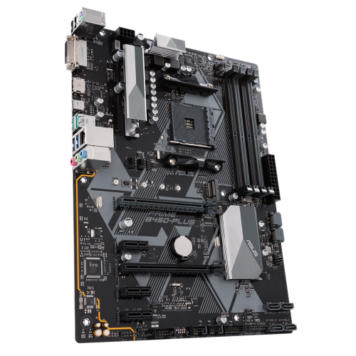М/П SOC-AM4 Asus PRIME B450-PLUS 4xDDR4 ATX AC`97 8ch(7.1) GbLAN RAID+DVI+HDM