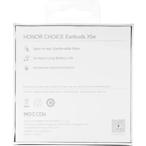 Гарнитура Bluetooth HONOR CHOICE Earbuds X5E-Eurasia TRN-ME00 White