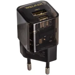 СЗУ WALKER WH-61 GaN, 3А, 30Вт, USB/Type-C, поддержка QC+PD, черное 