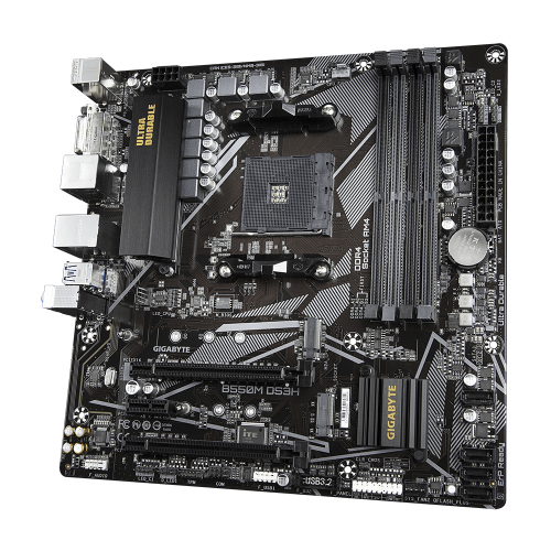 М/П SOC-AM4 Gigabyte B550M DS3H 4xDDR4 mATX AC`97 8ch(7.1) GbLAN RAID+DVI+HDM