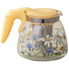 Чайник заварочный, 900 мл, стекло AGNESS, 885-111, ВАСИЛЬКИ