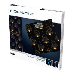 Весы напольные электронные Rowenta Premiss BS1438V0, черный/ золотой