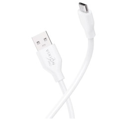 Кабель USB 2.0 A вилка - microUSB 2 м Vixion 2.4A VX-02m PRO белый