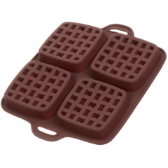 Форма для выпечки силикон Apollo, Marshmallow genio,прямоугольная, для вафель, 20х24х2.2 см, MRM-04