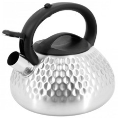 Чайник со свистком POMIDORO Napoli, нерж., индукция, черн.ручка, 3 л.(P650213)