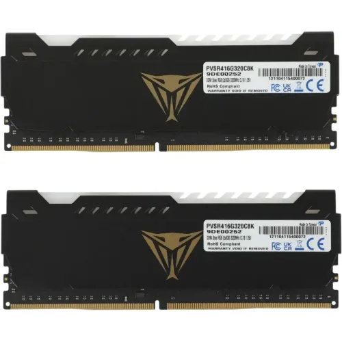 Память DDR4 16384Mb 3200MHz  Patriot PVSR416G320C8K Viper Steel RGb 2x8Gb