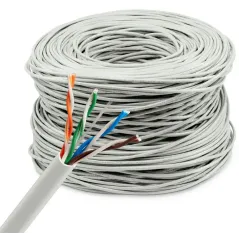 Кабель витая пара UTP Buro 4 пары cat5E solid 0.50мм CCA 305м серый BU-CCA-050