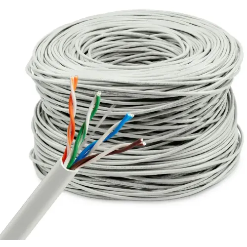 Кабель витая пара UTP Buro 4 пары cat5E solid 0.50мм CCA 305м серый BU-CCA-050
