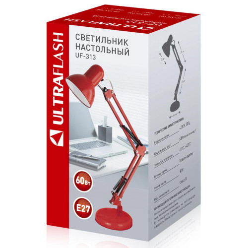 Лампа настольная ULTRAFLASH UF-313 С04 красный