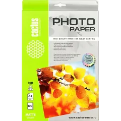 Бумага Cactus A4 CS-MA4100100 A4/100г/м2/100л./белый матовое