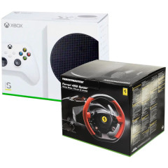 Комплект игровая консоль MICROSOFT Xbox Series S+Руль ThrustMaster Ferarri 458 12кноп. (с педалями) 